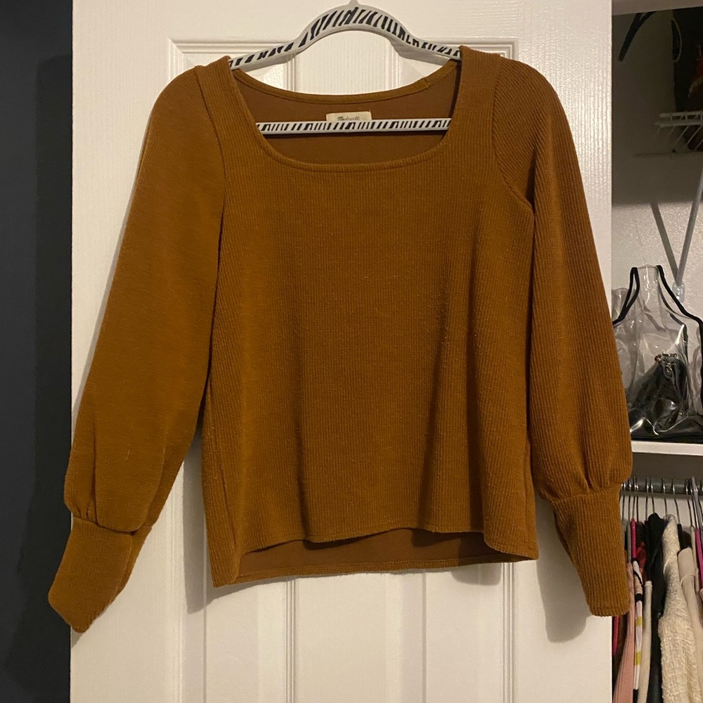 Madewell long puff sleeve sleeve blouse